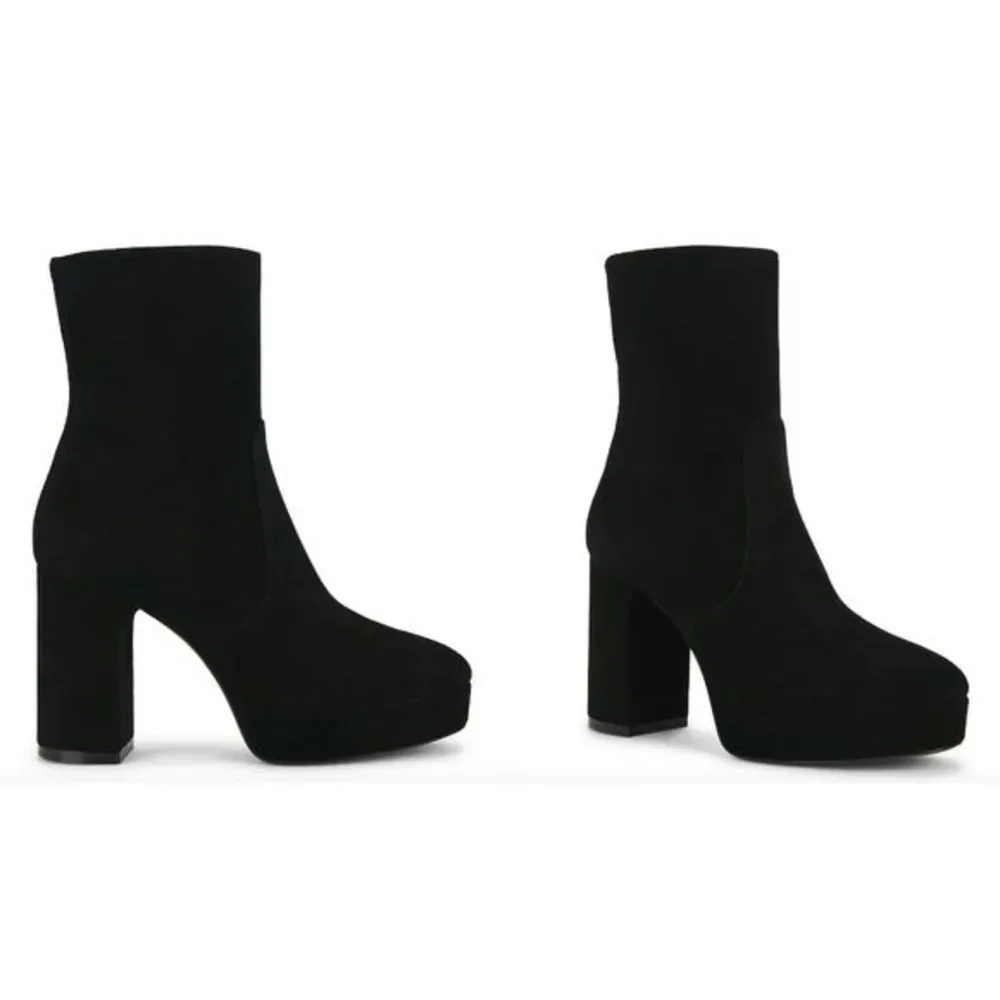 STUART WEITZMAN Dayna Platform Bootie In Black US 8B $650